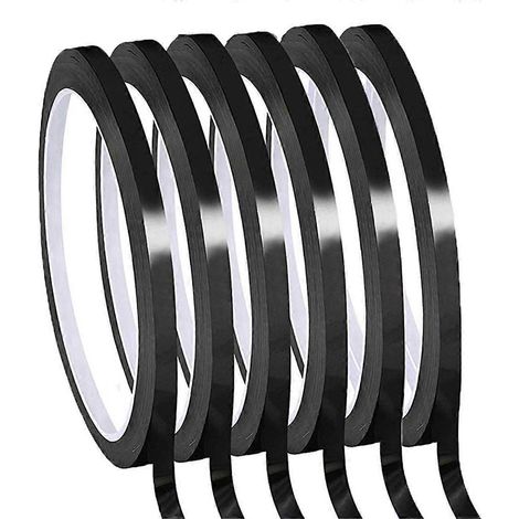 Rouleau de 6 rouleaux de ruban quadrillé pour tableau blanc effaçable à sec de 1/8 pouce d'épaisseur (noir)-- (1/5)