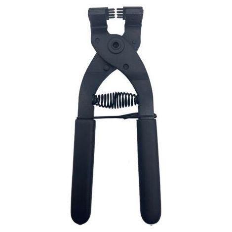 Alicates manuales silenciosos de acero al carbono de 17 cm para perforar agujeros en cuero (4 mm, 4 dientes). (1/4)
