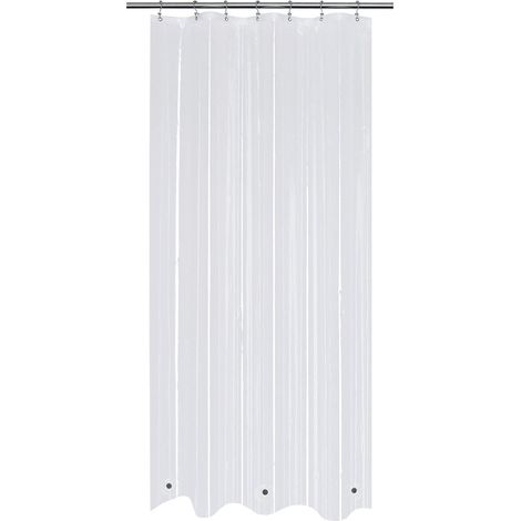 Rideau De Douche Transparent - 183 X 183 Cm - Avec Aimants En Bas - En PEVA Épais Et Sans PVC - Pour Salle De Bain (1/5)