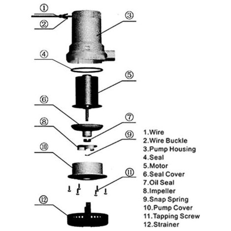 Pompe de cale DC semi-automatique petite pompe submersible 110012v (1/4)