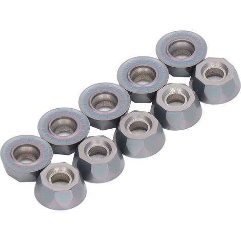 10 plaquettes de fraisage en carbure pour tour CNC, outils de tournage pour l'usinage de l'acier et de l'acier inoxydable (1/5)