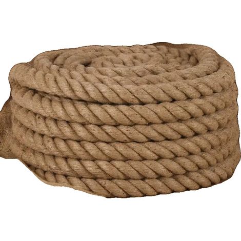 Cuerda de yute, material ecológico, uso versátil, color marrón. (1/2)