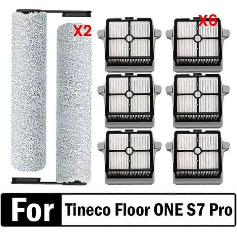 Pièces détachées pour aspirateur eau et poussière sans fil Tineco Floor ONE S7 Pro / S6, version 1 : brosse rotative et filtre.