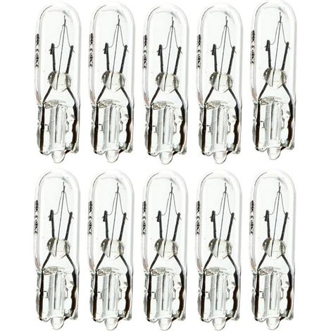 10 Ampoules T5 - 12V 1.2W W2x4.6d - Wedge Base - clignotant et tableau de bord (1/5)
