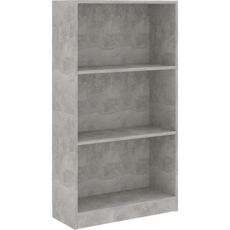 Maison Exclusive - Bücherregal 3 Fächer Betongrau 60x24x109 cm Ho