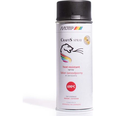 Vernice spray resistente al calore CRAFTS Nero termico 690C (1/5)
