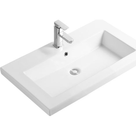 Vasque à encastrer rectangulaire - 60 x 46 cm - Blanc - LIVO (1/5)