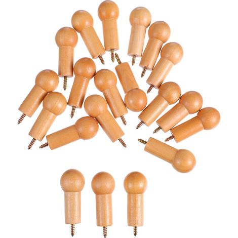 Lot de 20 patères rondes en alliage finition lisse et (1/5)