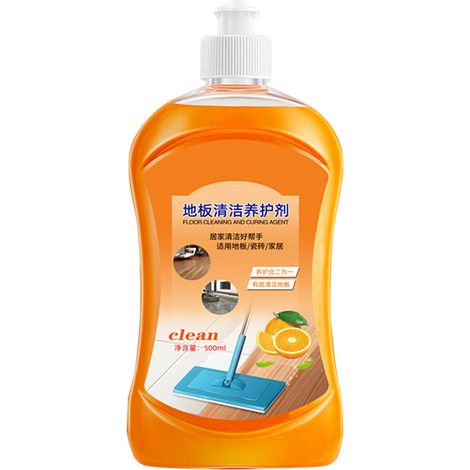 Nettoyant pour sols 500ml, puissant détachant, éclat brillant, parfum agréable, liquide d'entretien pour carrelage et parquet.