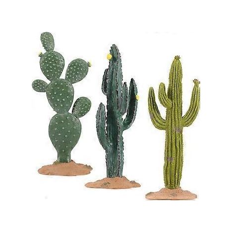 lot de 3 cactus artificiels decoratifs pour micro paysage et decoration interieure