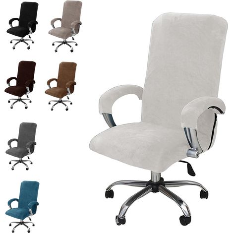 Kindfiber OÜ-Housse de Chaise de Bureau, élastique, avec accoudoirs Extensibles, Amovible, Lavable, Housse de Chaise d'ordinateur, pour Chaise de Bureau-XL (1/5)