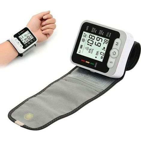Monitores de presión arterial digitales portátiles para la muñeca, monitor de presión arterial profesional para la muñeca, monitor de presión arterial digital portátil para uso doméstico. (1/4)