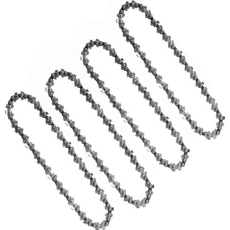 4 Pièces Chaînes De Tronçonneuse 6 Pouces 1/4 Pouces Compatibles Mini Tronçonneuses électriques Sans Fil 6 Pouces 37 maillons d'entraînement 15cm (1/4)