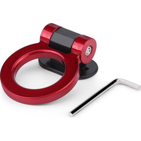 Décoration avec Un Crochet pour Une Remorque, Un Crochet Rond Simple, élégant et Rond avec Anneau, Espace d'économie à la Maison pour Une Décoration Universelle et Belle (Rouge). (1/5)