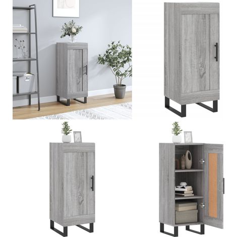 Buffet Sonoma gris 34,5x34x90 cm Bois d'ingénierie - Buffet Design - Meuble Rangement - Armoire Cuisine - Commode Salon - Mobilier Contemporain - Home & Living (1/5)