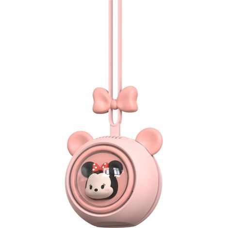 Nouveau ventilateur de cou pour étudiants, portable, longue durée de vie de la batterie, mini, silencieux, motif ourson fraise, Mickey Mouse. (1/5)