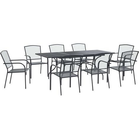 Garden Dining Set 9 pcs Anthracite 212 x 90 x 76 cm vidaXL (1/5)