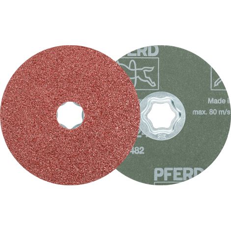 PFERD TOOLS COMBICLICK Korund Fiberscheibe Ø 115 mm A24 für universelle Anwendungen 25 Stk (1/4)