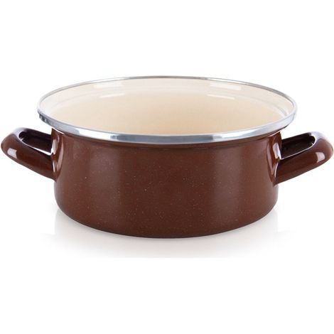 Olla esmaltada marron 205 cm 22 l
