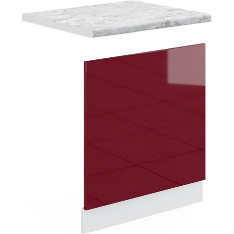 Façade R-Line, Rouge brillant, 60cm , PT Marbre, Vicco
