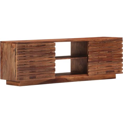 vidaXL Mobile Porta TV 120x30x40 cm in Legno Massello di Acacia (1/5)