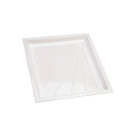 Imline – Receveur de douche à encastrer blanc 725 x 685 mm – Perçage en angle – Matériau plastique résistant à l'eau – Hauteur 50 mm