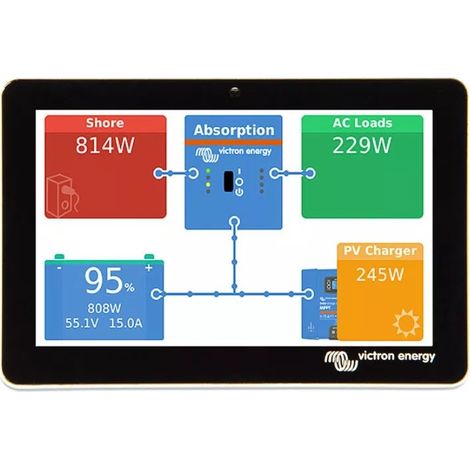 Victron – Écran tactile 5 pouces GX Touch 50 – Ultra fin et étanche – Connectivité HDMI – Alimentation USB pour Cerbo GX