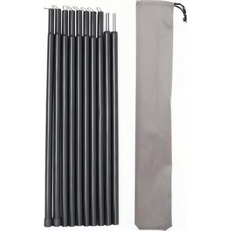 Barre de tente télescopique pour tentes : piquets de tente Barres de bâche Barre de voile d'ombrage Barre résistante aux tempêtes et aux intempéries Barres de tente pour bâche