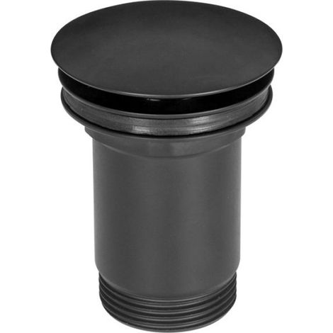 Bouchon Clic-Clac - Grand Rond - 1 1/4 Pouces - Pour Siphon Gravitaire - Lavabo Receveur De Douche Bidet - Noir (1/2)