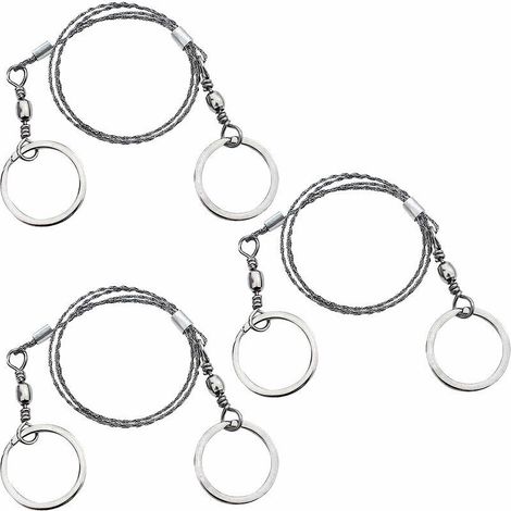 Set motosega a mano 3 pezzi motosega in acciaio inossidabile con fibbie giardinaggio all'aperto e campeggio argento