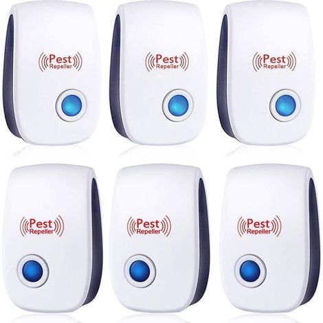 6PCS Répulsif ultrason électronique-,Standard,intérieur anti souris rat araignée moustique fourmi Aucunely (1/5)