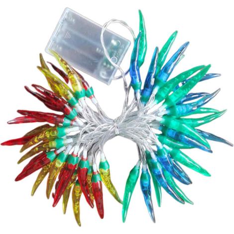 1 Guirlande lumineuse LED, 10 mètres, 100 LEDs, rouge piment, IP44, intérieur extérieur, Noël (1/5)