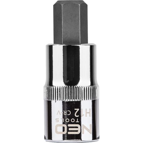 Punta hexagonal con casquillo de 1/2", H12 x 55 mm