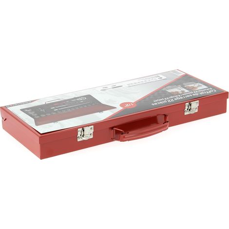 Coffret cliquet 1/2' avec 17 douilles 10-32mm – Chrome-Vanadium – Système de blocage et éjection – 2 rallonges 125mm et 250mm – Precision Steel (1/2)