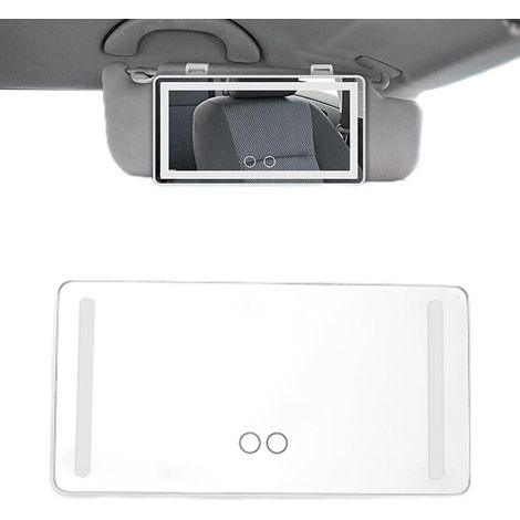 Miroir de pare-soleil de voiture USB avec écran tactile et éclairage LED blanc (1/4)