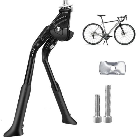 Soporte Para Bicicletas - Soporte De Dos Patas De Aluminio Ajustable Universal - Para Bicicleta De Montaña E-Bike Y Bicicleta Urbana - 33 5 X 16 3 Cm - Incluye Tornillos (1/5)