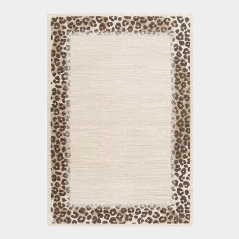 Tapis de salon - Sauvage crème - Motif léopard - 120 x 170 cm (1/5)