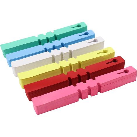 étiquettes d'arbre 600 pièces étiquettes de Plantes en Plastique 6 Couleurs Garden Etiquettes Signes Imperméables Réutilisables Plant Marker& Labels Suspendues Marqueur Pépinière V7G01 (1/5)