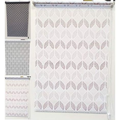 Store Enrouleur tamisant imprimé, fenêtre, Porte-fenêtre, Hauteur 180 cm, différentes largeurs, Plusieurs modèles - Ethnic - 85 cm. (1/5)