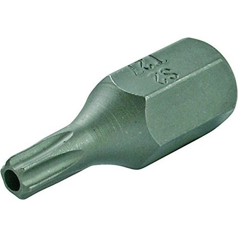 Bit Länge 30 mm Antrieb Außensechskant 10 mm (3/8") T-Profil (für Torx) mit Bohrung T27