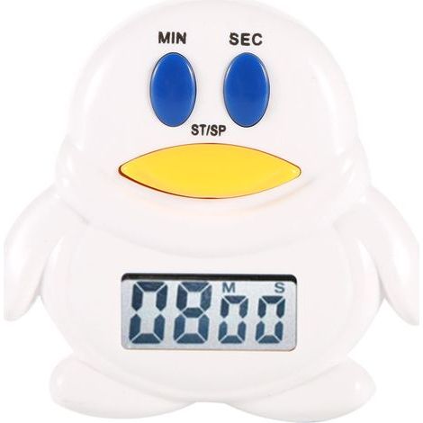 Electronic LCD Kitchen Timer, Cute Cartoon Design, Digital Countdown Timer, Penguin Cooking and Baking Aid (1/5)