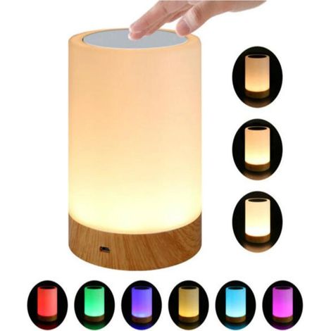 Luz nocturna LED táctil GRB de 7 colores