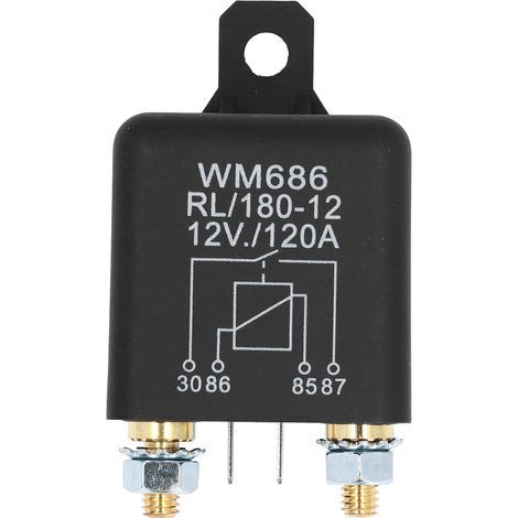 Relais solénoïde de démarreur en cuivre et ABS, remplacement de voiture 12VDC 120A (1/5)