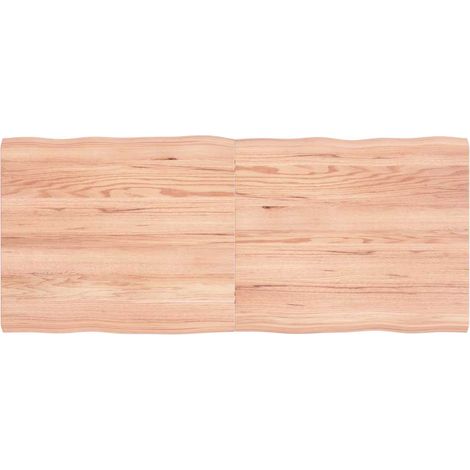 Tablero mesa madera tratada borde natural marrón 140x60x(2-4)cm vidaXL (1/5)
