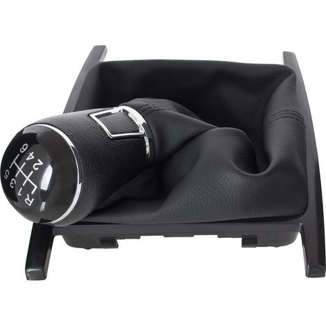 Pomello del cambio a 6 marce nero per VW Amarok 10-16 + cuffie nere con cornice