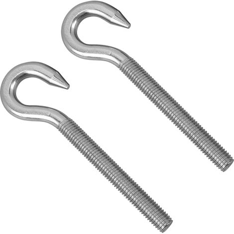 Lot de 2 crochets à vis M12 en acier inoxydable haute dureté résistant à la corrosion, pour porte-tasses (1/5)