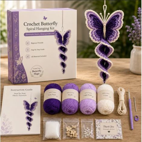Kit de suspension au crochet en spirale – DIY pour débutants – Petit rouge – Petit