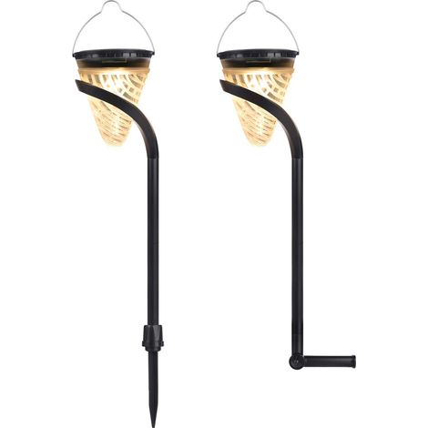 Hengweiuk Solar Flashlight - Outdoor and Indoor Solar Garden Lights - Waterproof, Portable, Solar Powered Garden Lights with 3 Modes (2-Pack) (1/5)