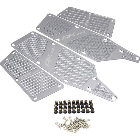 Pédales et tapis en alliage d'aluminium pour motos Kymco AK550, disponibles en stock. (1/4)