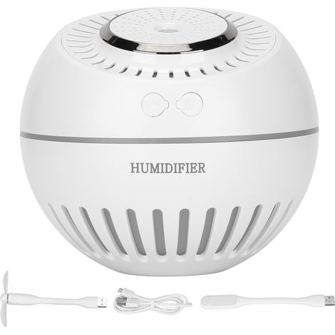 Humidificateur d'air portable USB rechargeable, brumisation froide pour voiture, maison, bureau, chambre de bébé - Blanc (1/5)